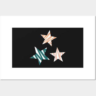 Set of zig zag stars Posters and Art